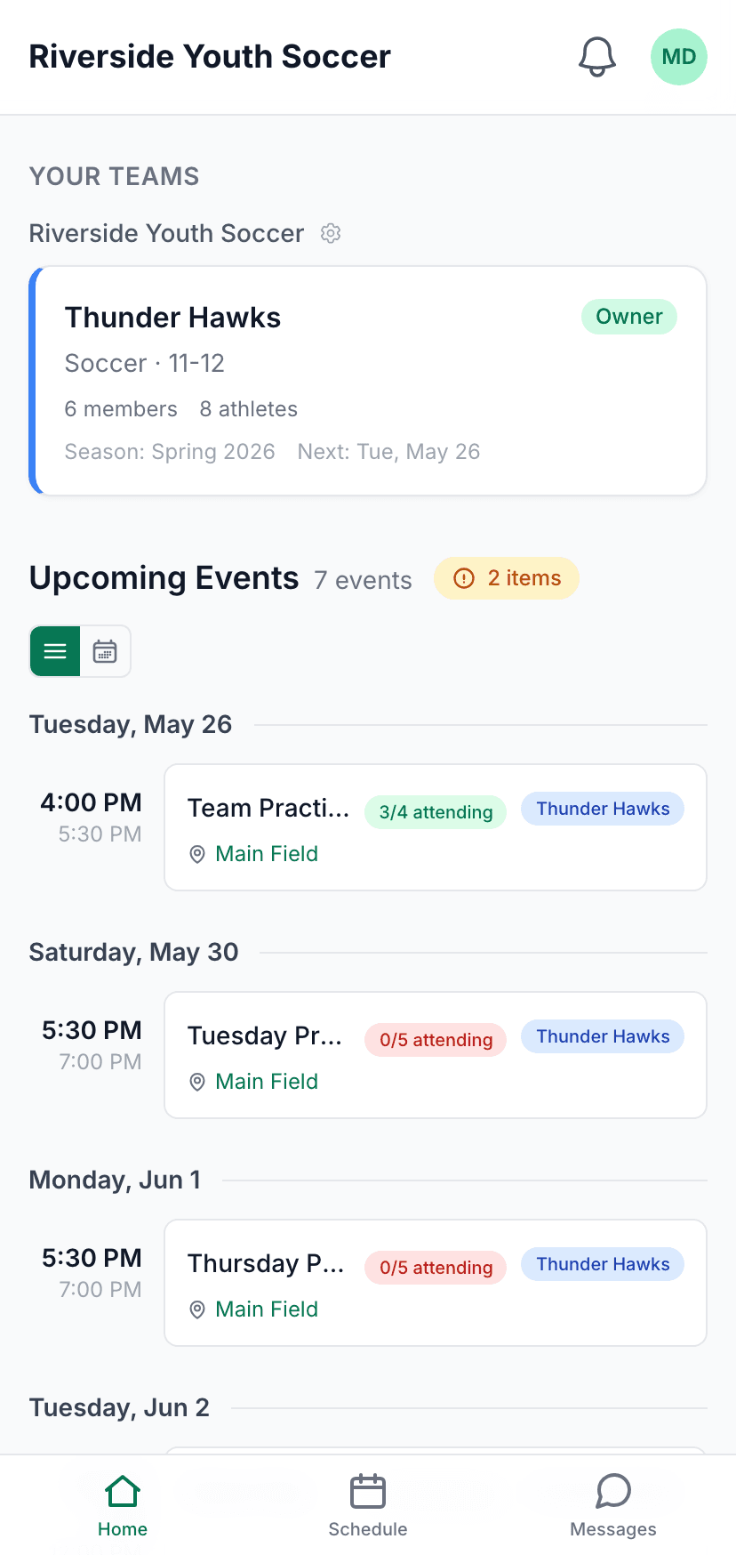 Squadz mobile app preview